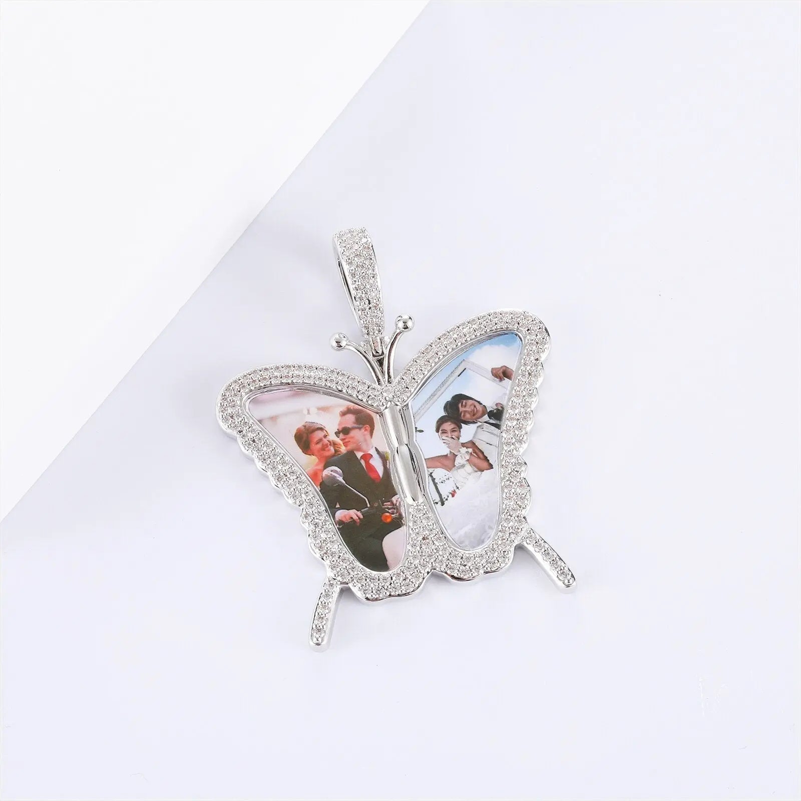 Custom Photo Butterfly Shape Necklace Pendant - Blade & Thread