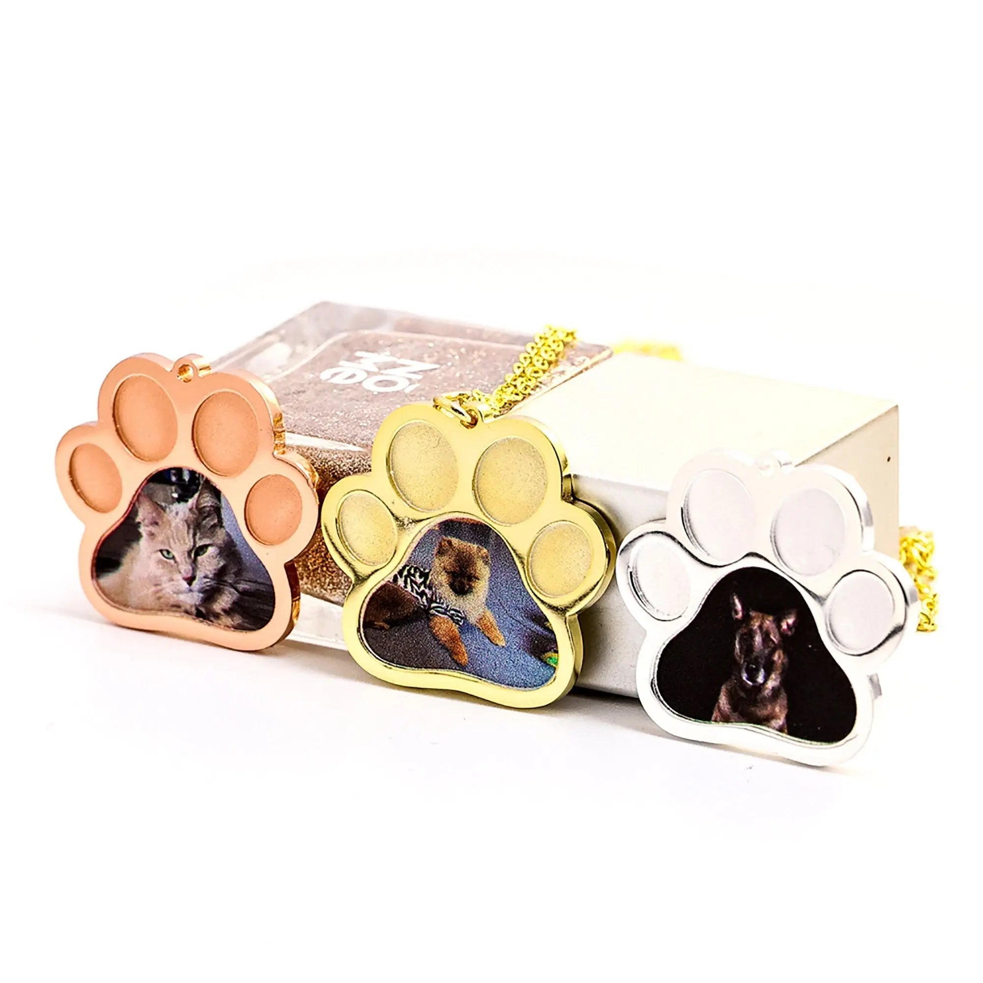 Custom Photo Memorial Jewelry Dog Paw Necklaces Cat Gift nowadaysfashion