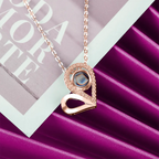 Custom Photo Name Projection Necklace For Love Memory Heart Shaped Necklaces nowadaysfashion