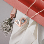 Custom Photo Name Projection Necklace For Love Memory Heart Shaped Necklaces nowadaysfashion