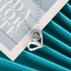 Custom Photo Name Projection Necklace For Love Memory Heart Shaped Necklaces nowadaysfashion
