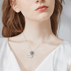 Custom Photo Name Projection Necklace For Love Memory Heart Shaped Necklaces nowadaysfashion