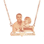 Custom Photo Necklace Custom Picture Nameplate Pendant Necklace for Kids Memory Jewelry nowadaysfashion