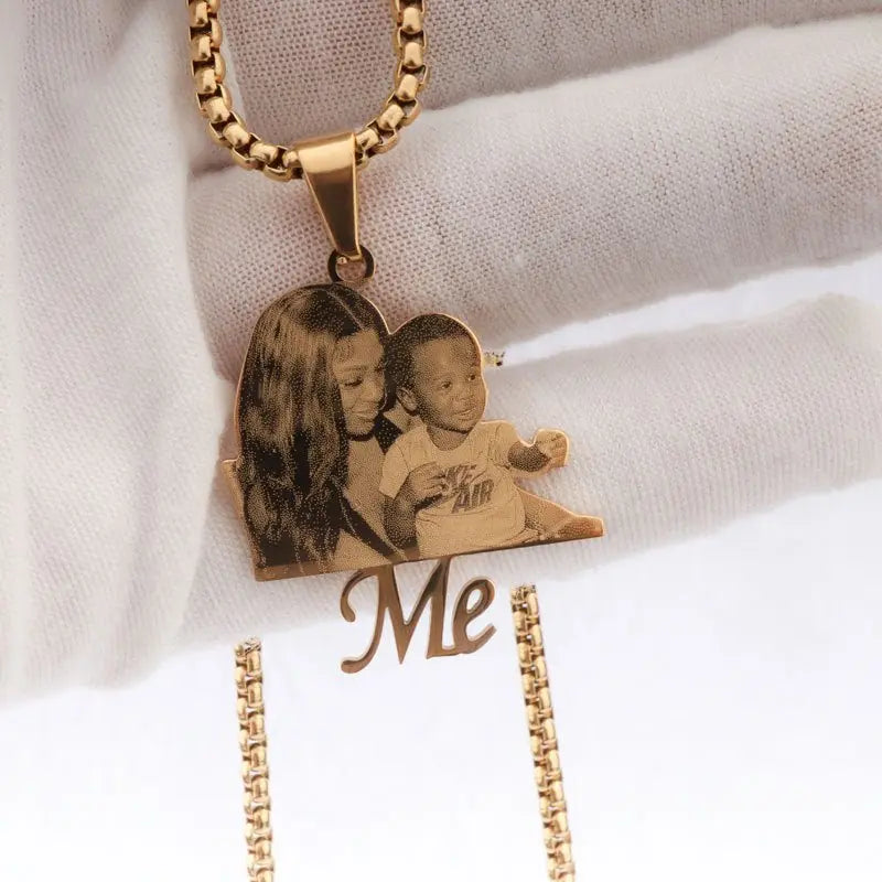 Custom Photo Necklace Custom Picture Nameplate Pendant Necklace for Kids Memory Jewelry nowadaysfashion