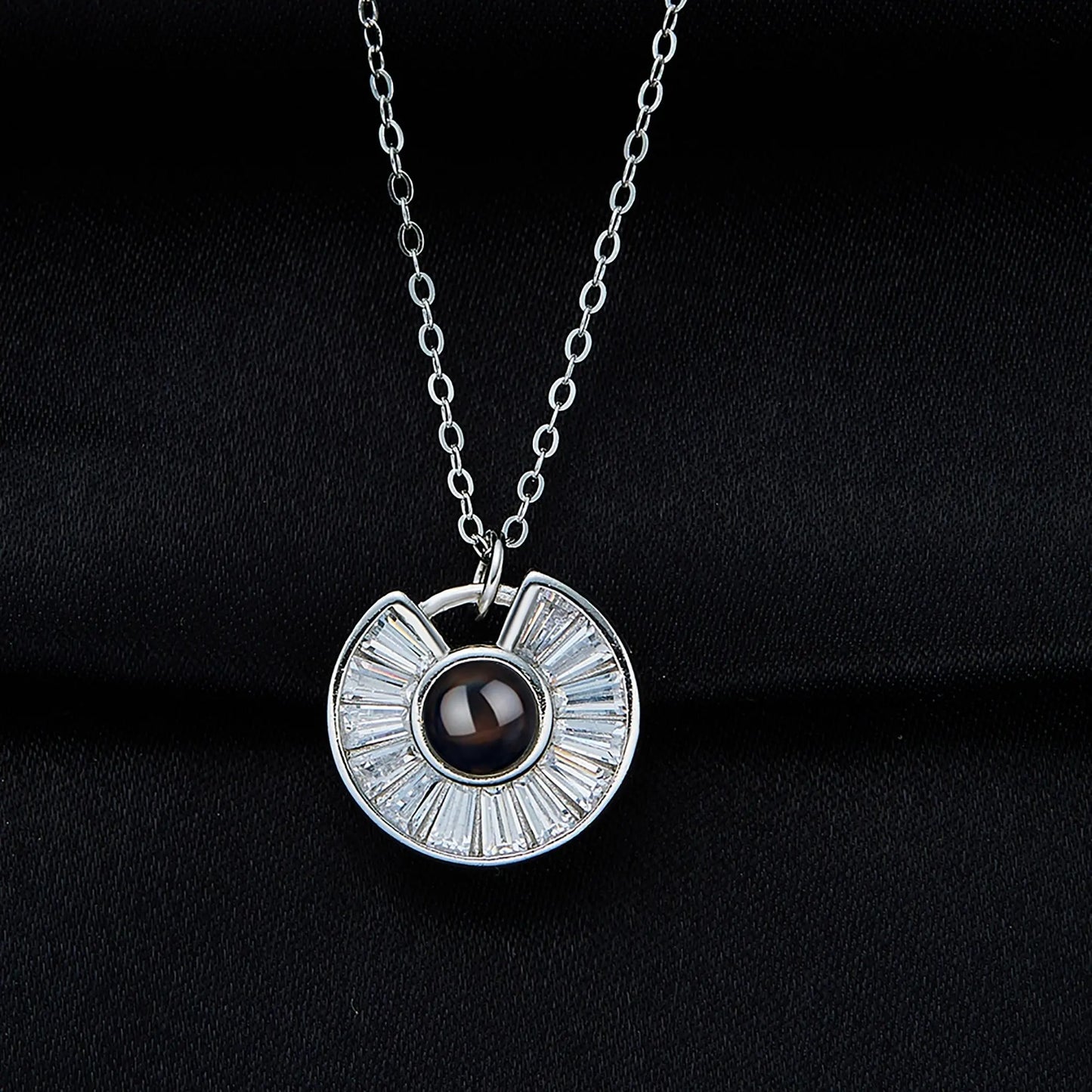 Custom Photo Necklace Flower Necklace Valentine's Day Romantic Gift - Blade & Thread