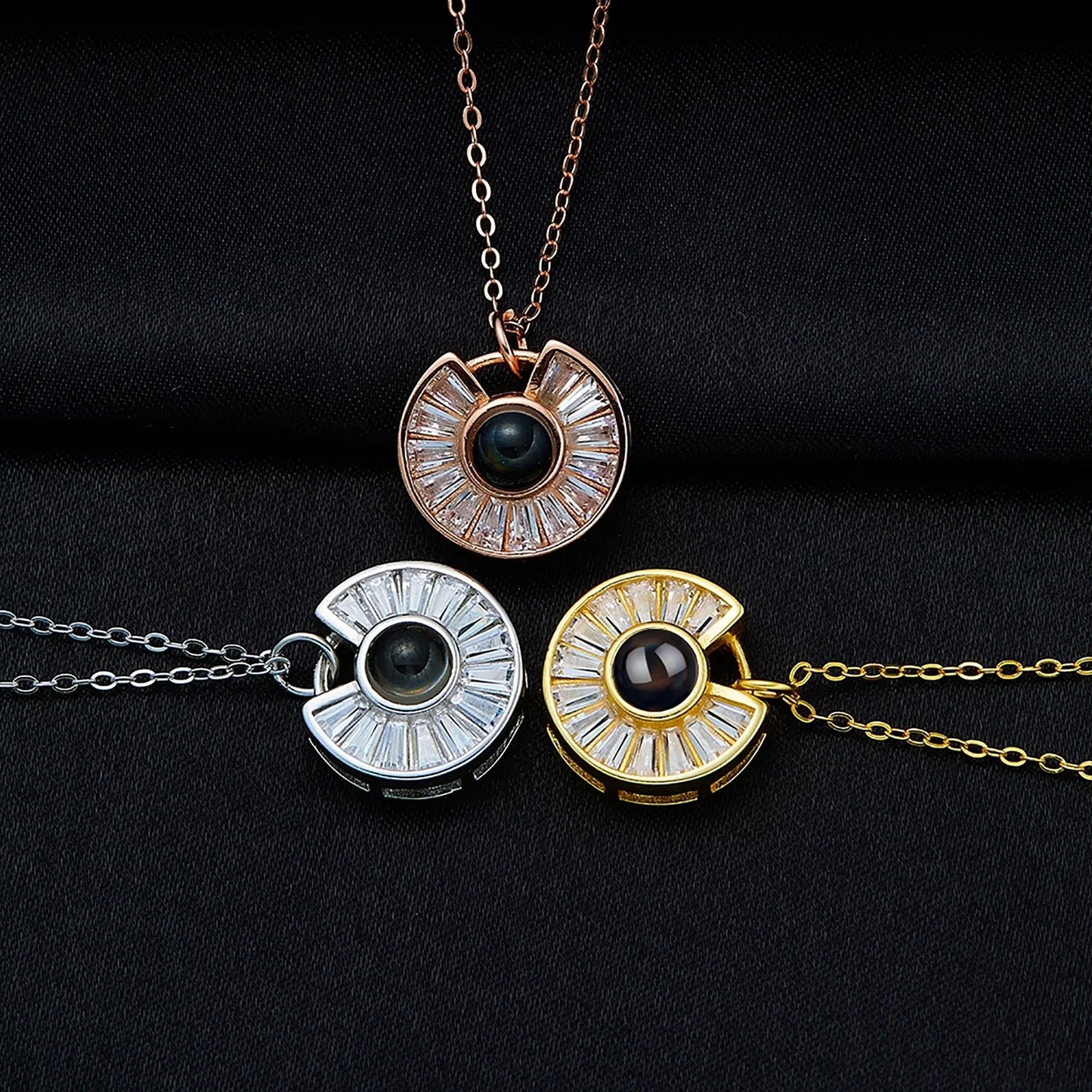 Custom Photo Necklace Flower Necklace Valentine's Day Romantic Gift - Blade & Thread