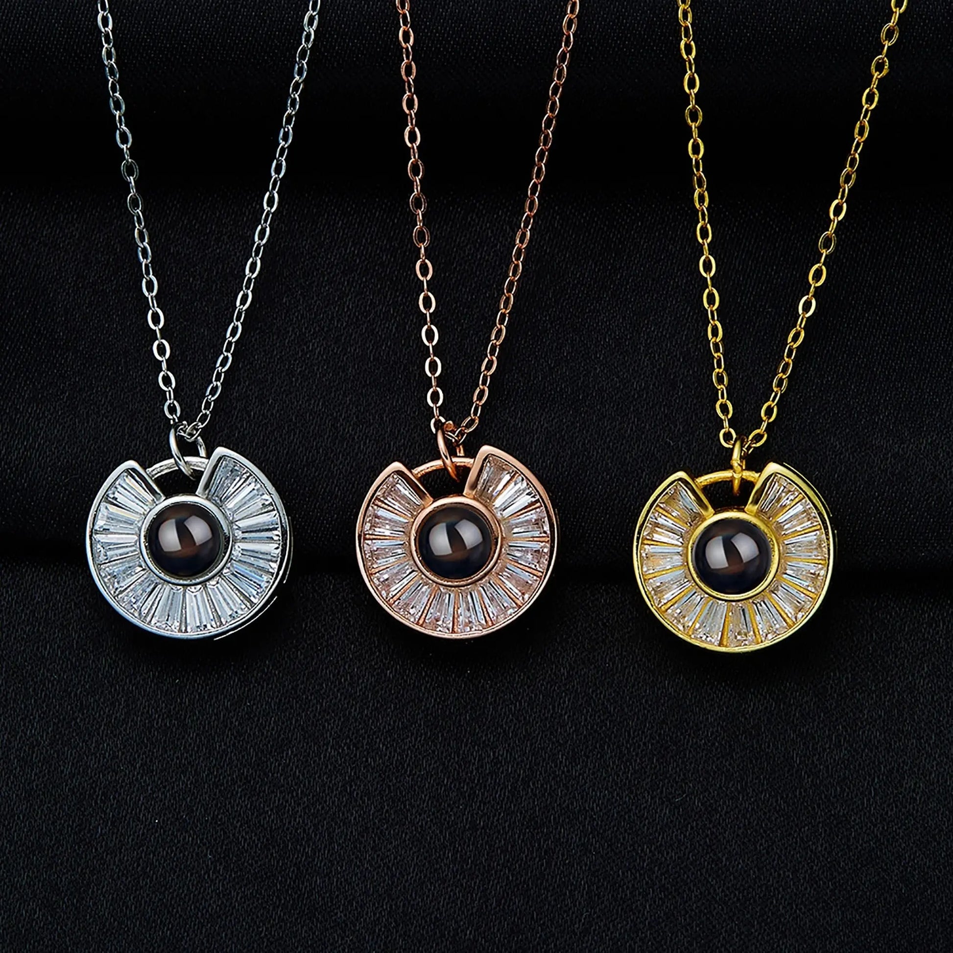 Custom Photo Necklace Flower Necklace Valentine's Day Romantic Gift - Blade & Thread