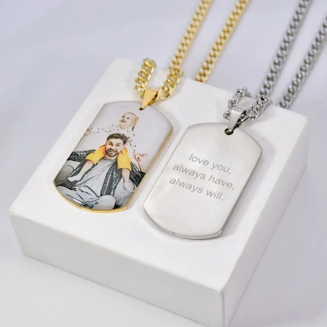 Custom Photo Necklace Picture Pendant Name Memory Jewelry - Blade & Thread