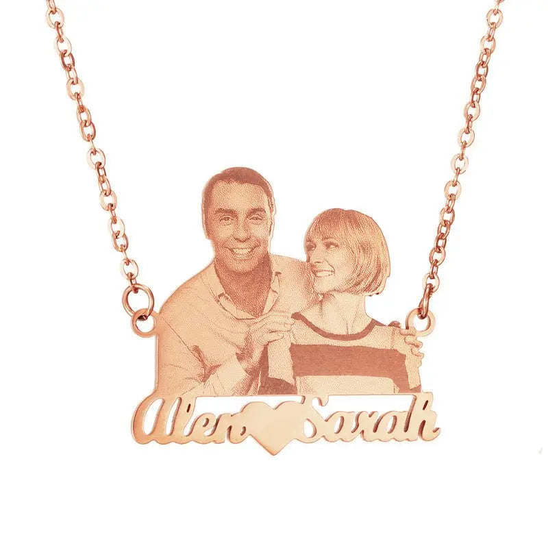 Custom Photo Necklace Picture Pendant Name Memory Jewelry - Blade & Thread