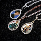 Custom Photo Pendant  Drop-shaped Medal Pendant Necklace  Hip Hop Jewelry nowadaysfashion
