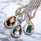 Custom Photo Pendant  Drop-shaped Medal Pendant Necklace  Hip Hop Jewelry nowadaysfashion