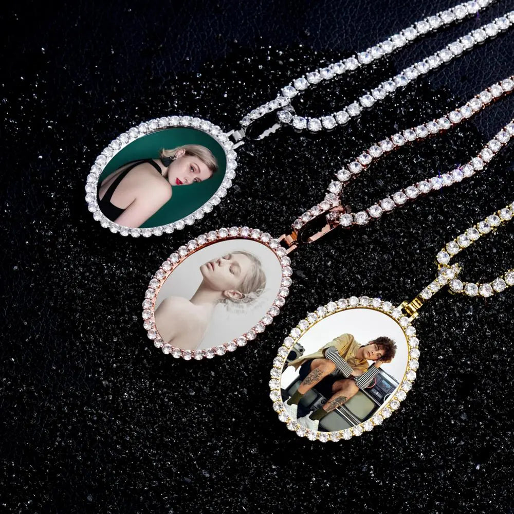 Custom Photo Pendant Drop-shaped Medal Pendant Necklace Hip Hop Jewelry - Blade & Thread