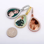 Custom Photo Pendant  Drop-shaped Medal Pendant Necklace  Hip Hop Jewelry nowadaysfashion
