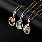 Custom Photo Pendant  Drop-shaped Medal Pendant Necklace  Hip Hop Jewelry nowadaysfashion