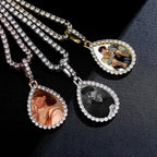 Custom Photo Pendant  Drop-shaped Medal Pendant Necklace  Hip Hop Jewelry nowadaysfashion