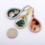 Custom Photo Pendant  Drop-shaped Medal Pendant Necklace  Hip Hop Jewelry nowadaysfashion
