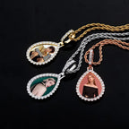Custom Photo Pendant  Drop-shaped Medal Pendant Necklace  Hip Hop Jewelry nowadaysfashion