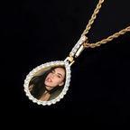 Custom Photo Pendant  Drop-shaped Medal Pendant Necklace  Hip Hop Jewelry nowadaysfashion
