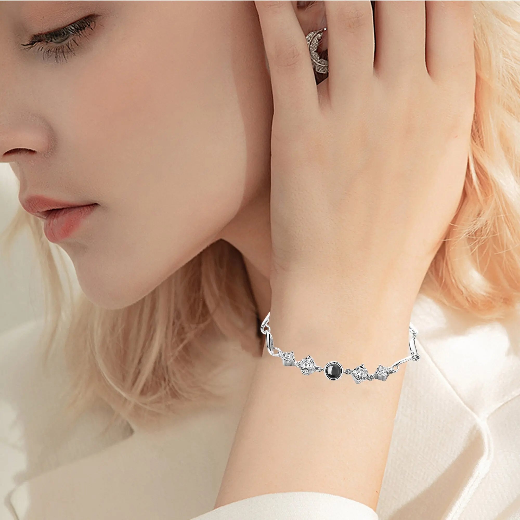 Custom photo Projection Bracelet Jewelry with Silver/Rose Gold Color nowadaysfashion