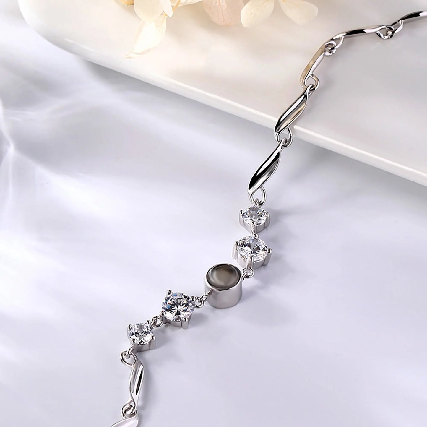 Custom photo Projection Bracelet Jewelry with Silver/Rose Gold Color - Blade & Thread