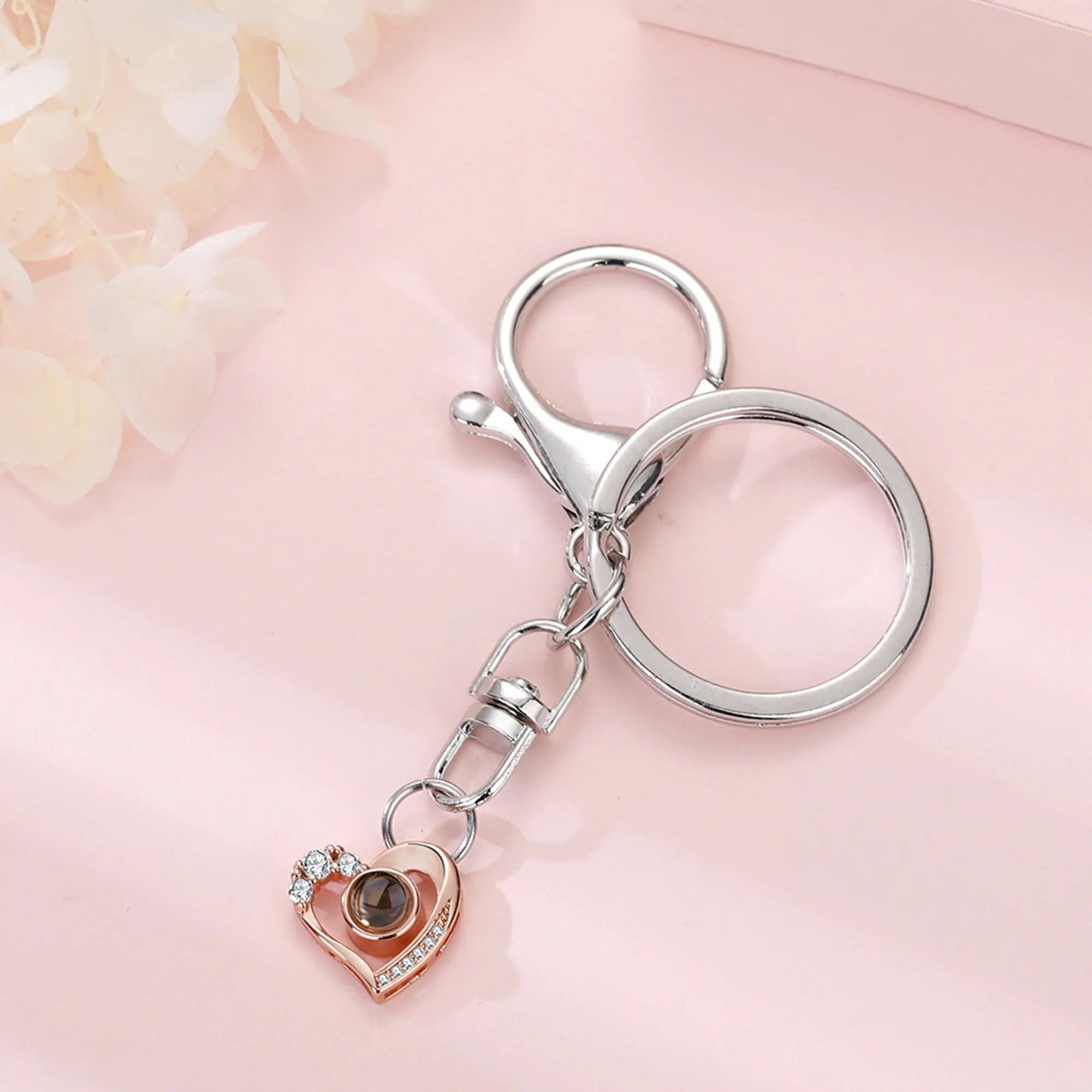 Custom Photo Projection Keychain Simple Style love Projection Keychain nowadaysfashion