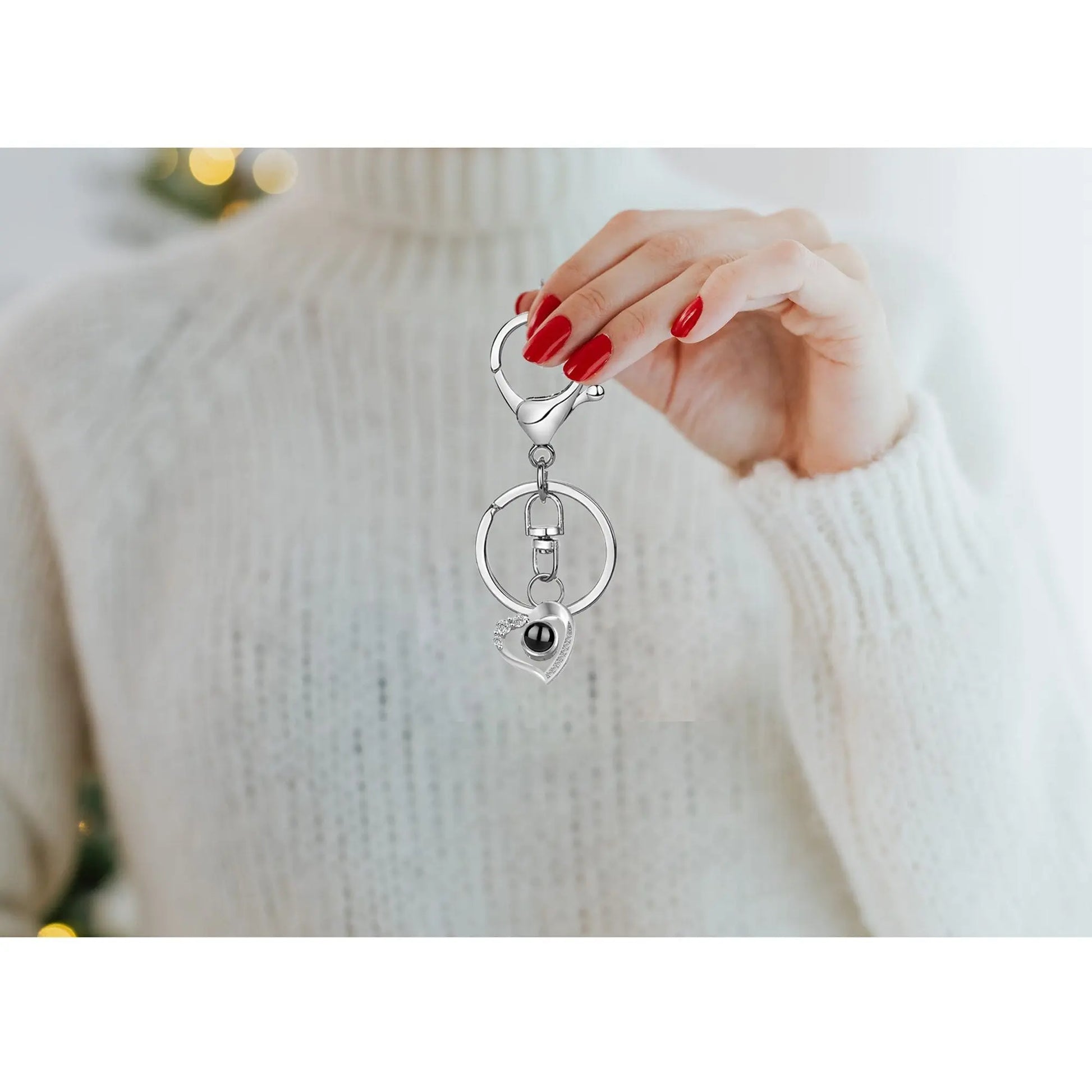 Custom Photo Projection Keychain Simple Style love Projection Keychain - Blade & Thread