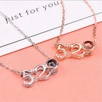 Custom Photo Projection Pendant Personalized Charm 520 Shape Crystal Necklace nowadaysfashion