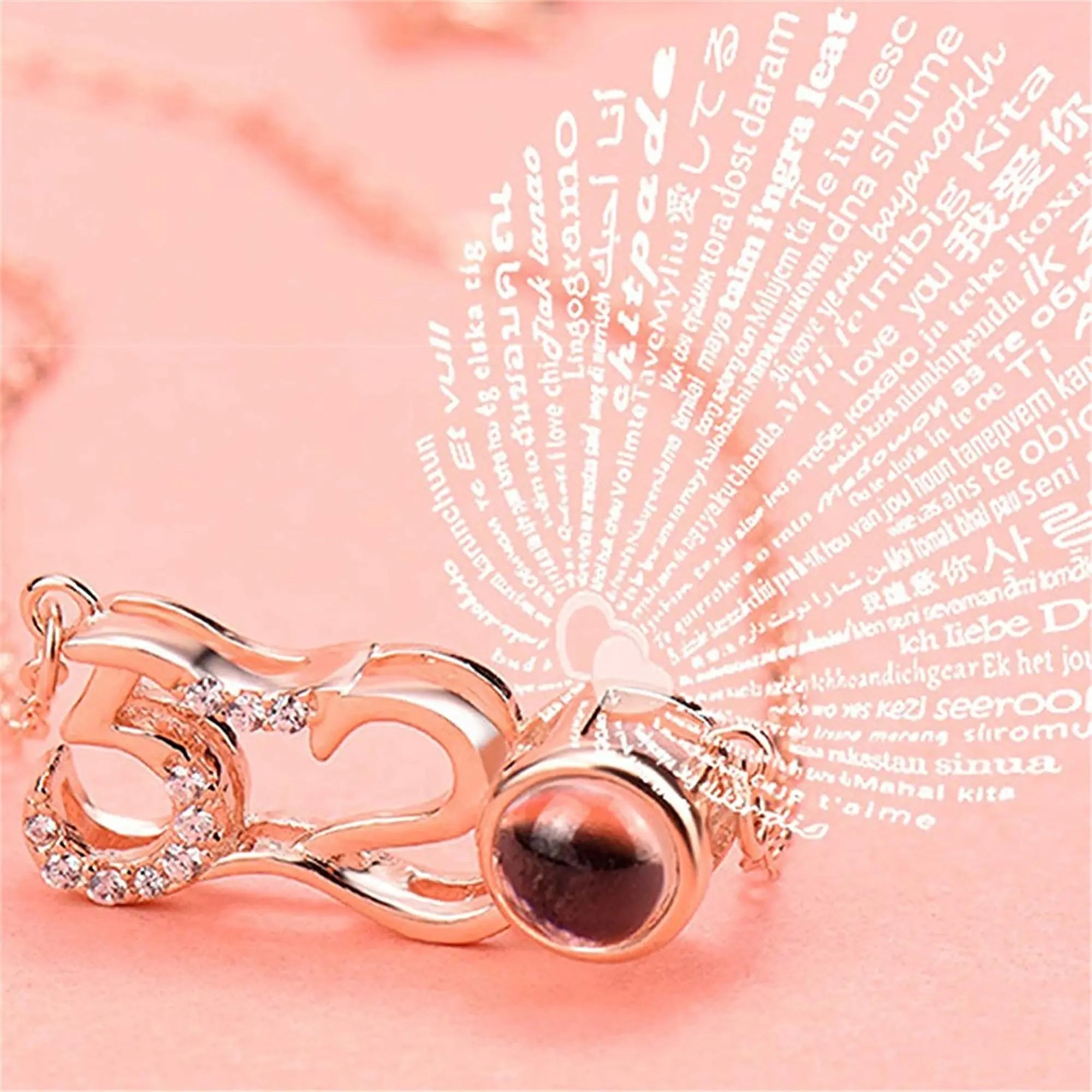 Custom Photo Projection Pendant Personalized Charm 520 Shape Crystal Necklace nowadaysfashion
