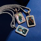 custom photo square medallion pendant hip hop fashion jewelry nowadaysfashion