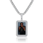 custom photo square medallion pendant hip hop fashion jewelry nowadaysfashion