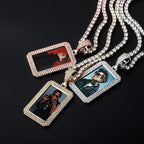 custom photo square medallion pendant hip hop fashion jewelry nowadaysfashion