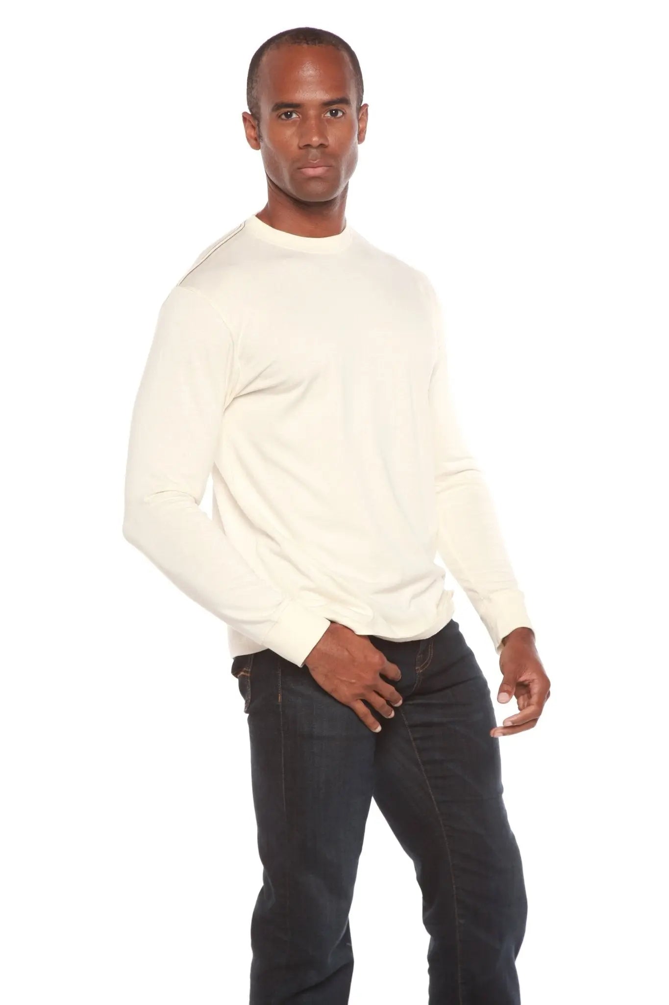 Custom Printed Men's Bamboo Viscose/Organic Cotton Long Sleeve T-Shirt - Blade & Thread