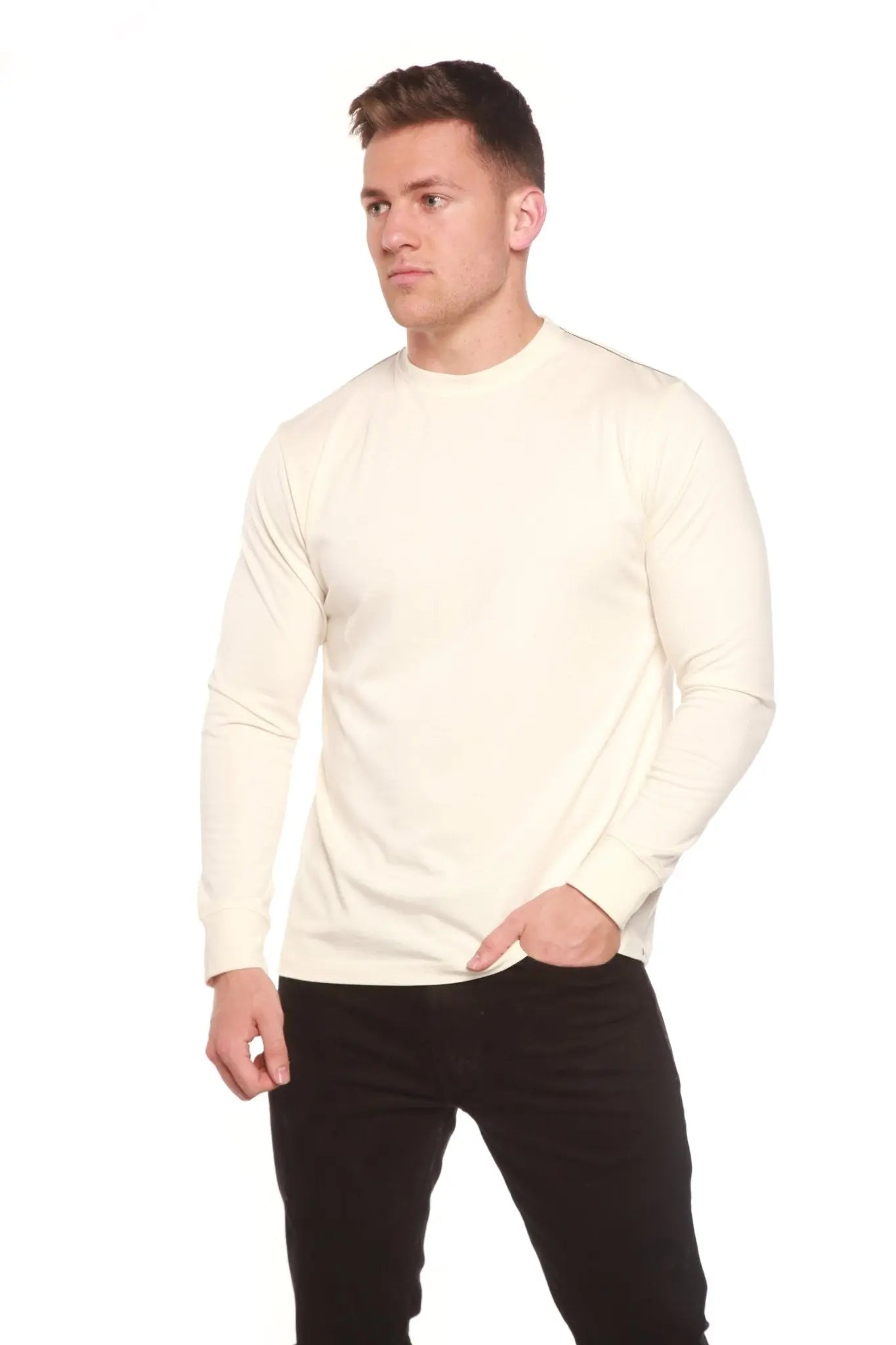 Custom Printed Men's Bamboo Viscose/Organic Cotton Long Sleeve T-Shirt - Blade & Thread