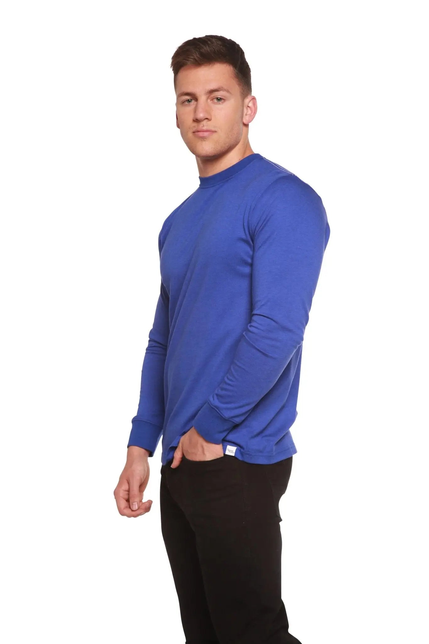 Custom Printed Men's Bamboo Viscose/Organic Cotton Long Sleeve T-Shirt - Blade & Thread