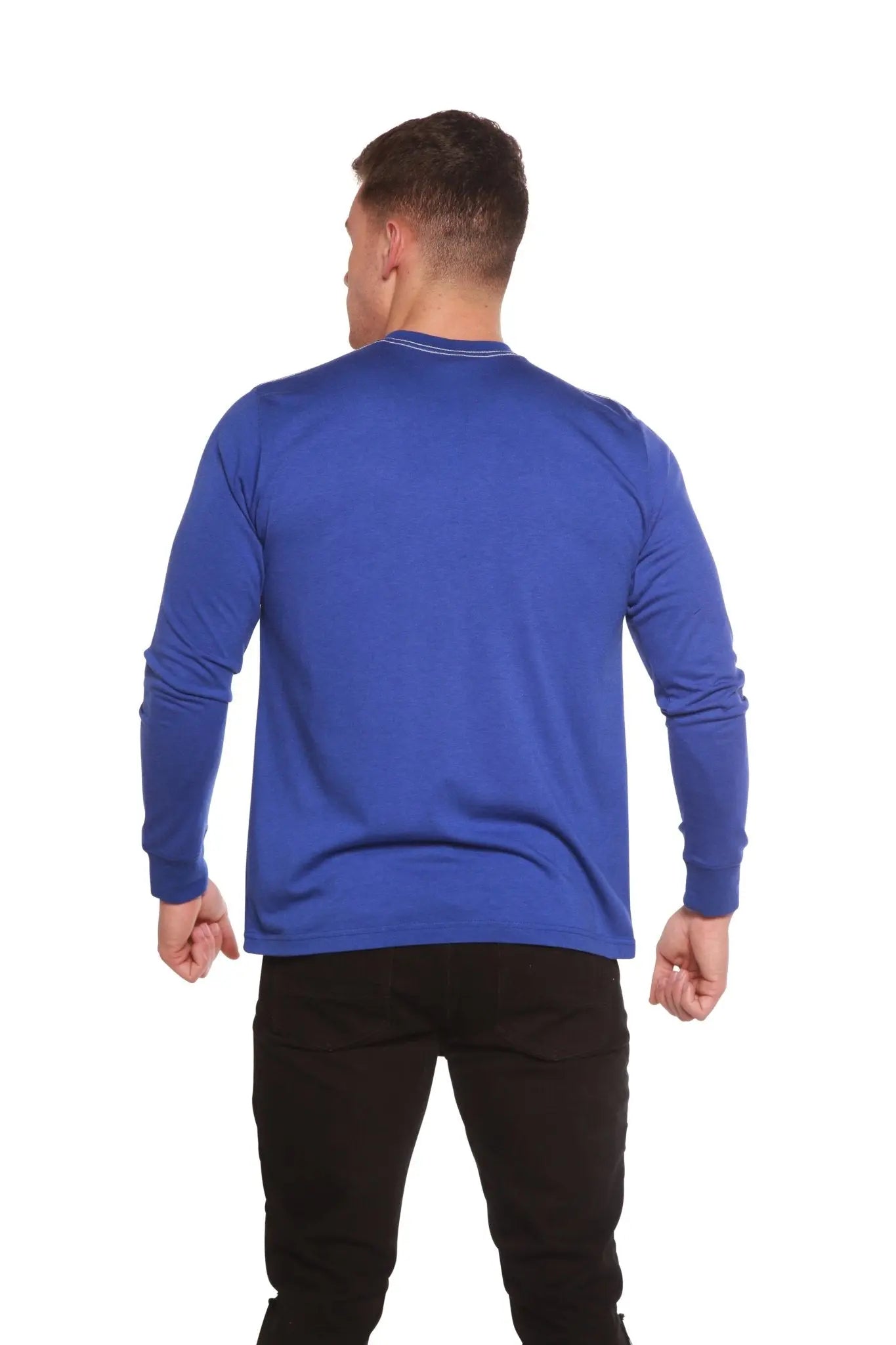 Custom Printed Men's Bamboo Viscose/Organic Cotton Long Sleeve T-Shirt - Blade & Thread