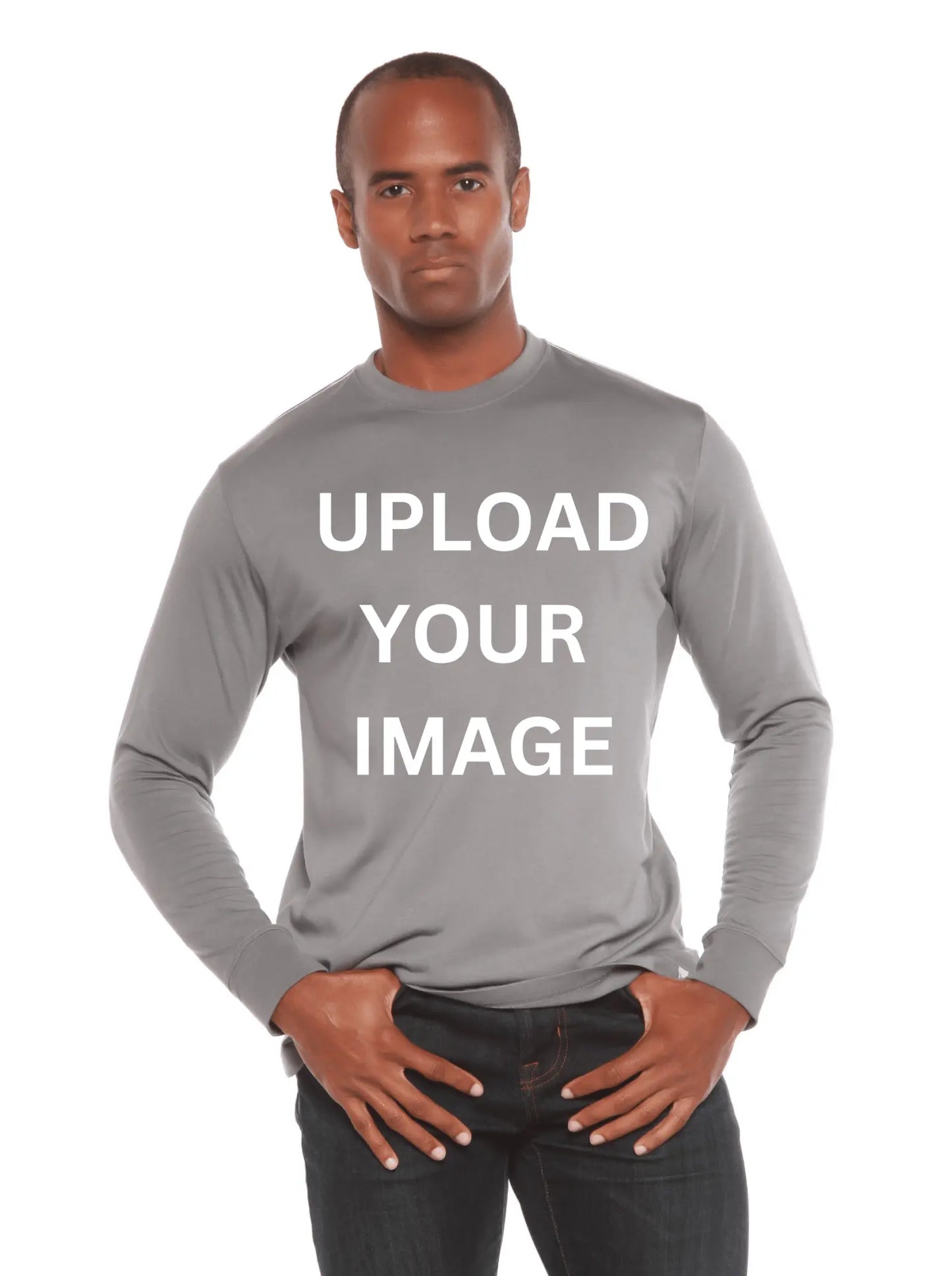 Custom Printed Men's Bamboo Viscose/Organic Cotton Long Sleeve T-Shirt - Blade & Thread