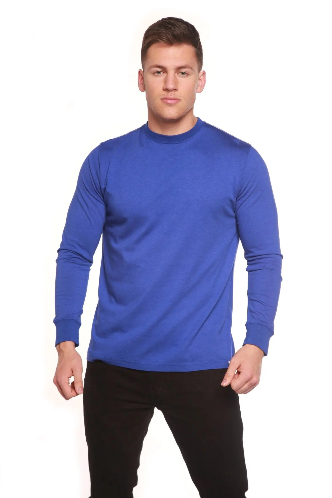 Custom Printed Men's Bamboo Viscose/Organic Cotton Long Sleeve T-Shirt - Blade & Thread