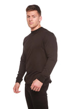 Custom Printed Men's Bamboo Viscose/Organic Cotton Long Sleeve T-Shirt Spun Bamboo