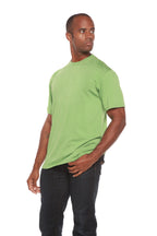 Custom Printed Men's Bamboo Viscose/Organic Cotton Short Sleeve T-Shirt Spun Bamboo