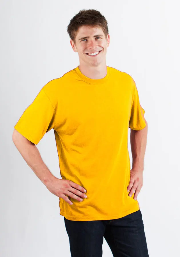 Custom Printed Men's Bamboo Viscose/Organic Cotton Short Sleeve T-Shirt Spun Bamboo