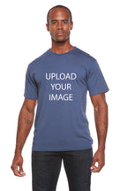 Custom Printed Men's Bamboo Viscose/Organic Cotton Short Sleeve T-Shirt Spun Bamboo