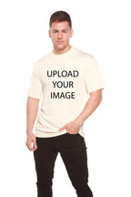 Custom Printed Men's Bamboo Viscose/Organic Cotton Short Sleeve T-Shirt Spun Bamboo