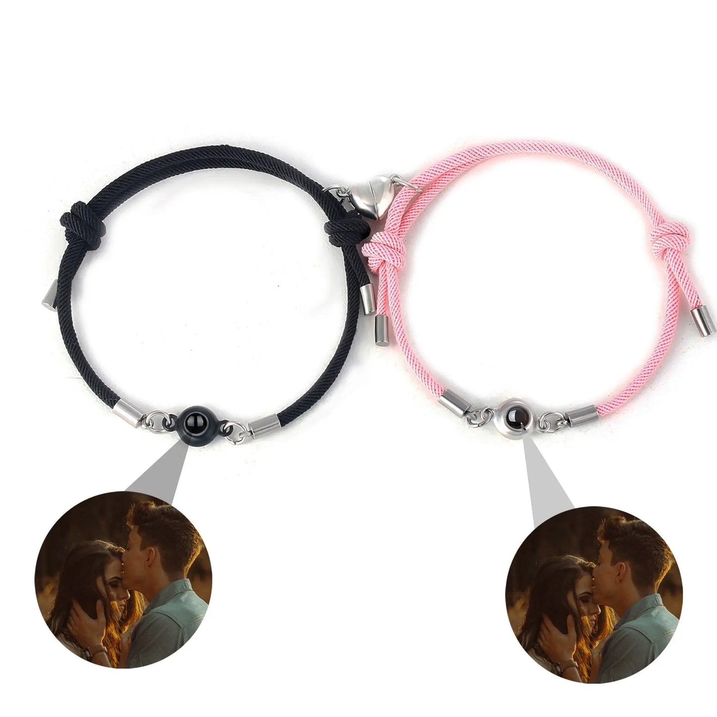 Custom Projection Braided Bracelet Personalized Photo Bracelet Custom Jewelry - Blade & Thread