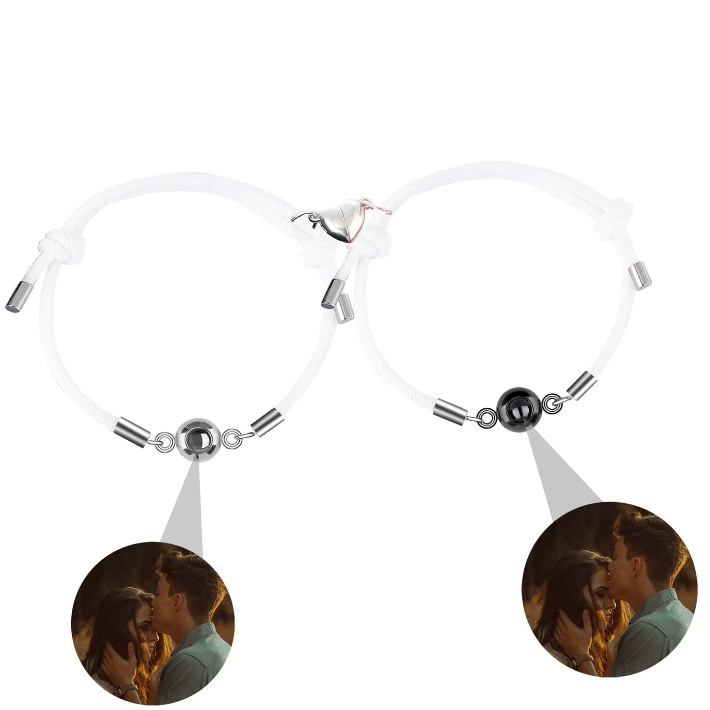 Custom Projection Braided Bracelet Personalized Photo Bracelet Custom Jewelry - Blade & Thread