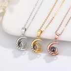 Custom Projection Photo Necklace Star Moon Necklace nowadaysfashion