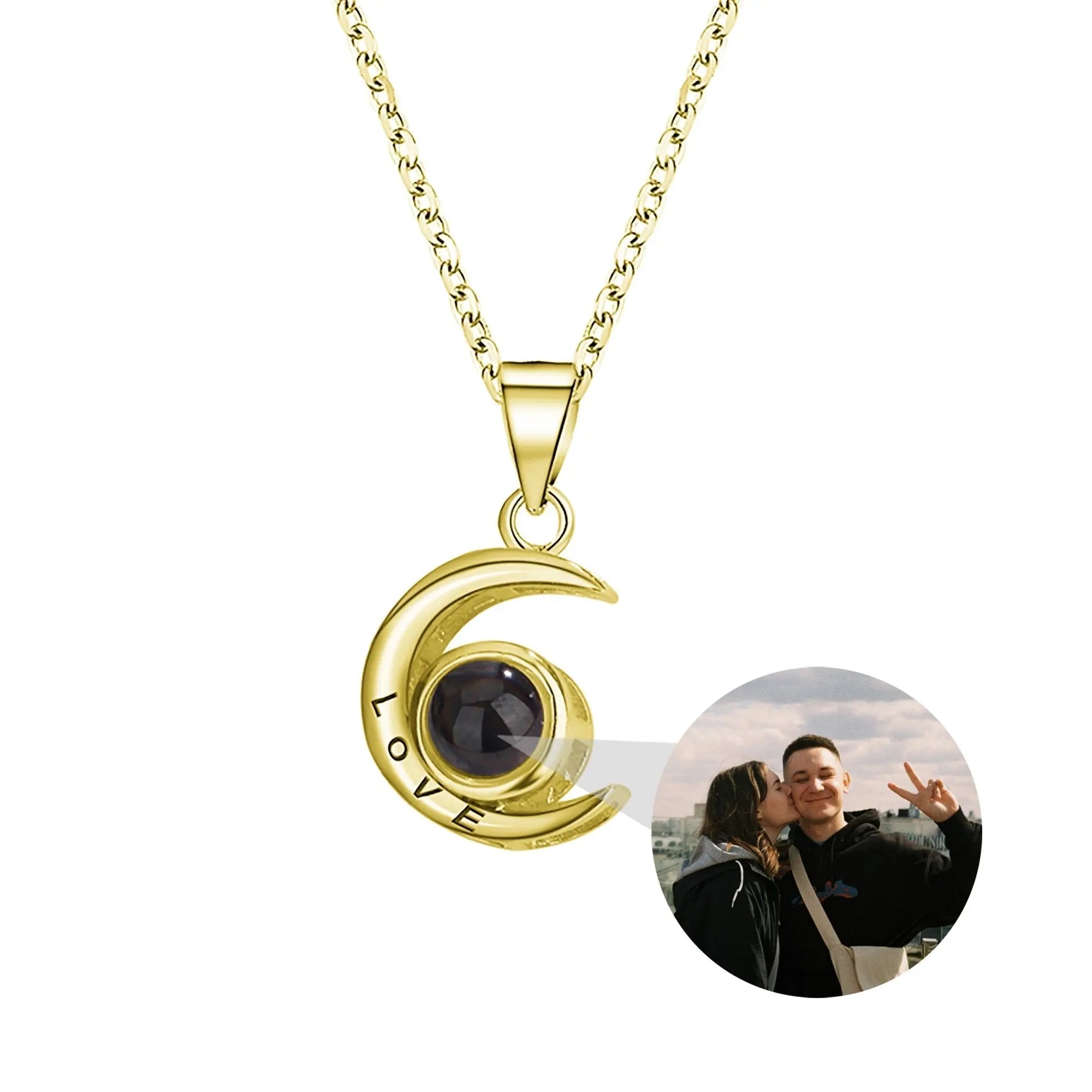 Custom Projection Photo Necklace Star Moon Necklace nowadaysfashion