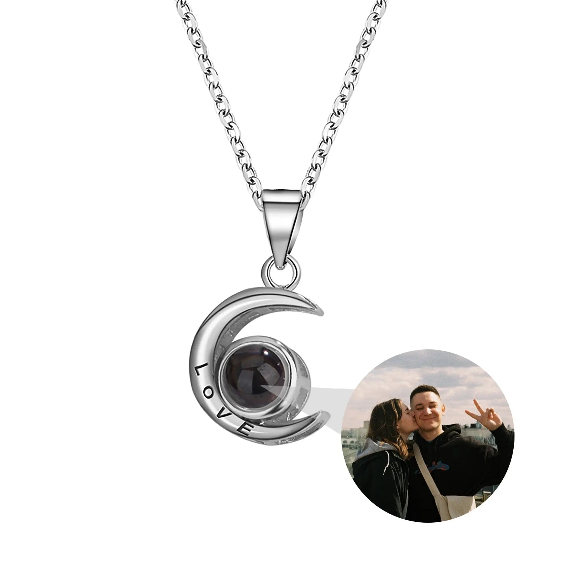 Custom Projection Photo Necklace Star Moon Necklace nowadaysfashion