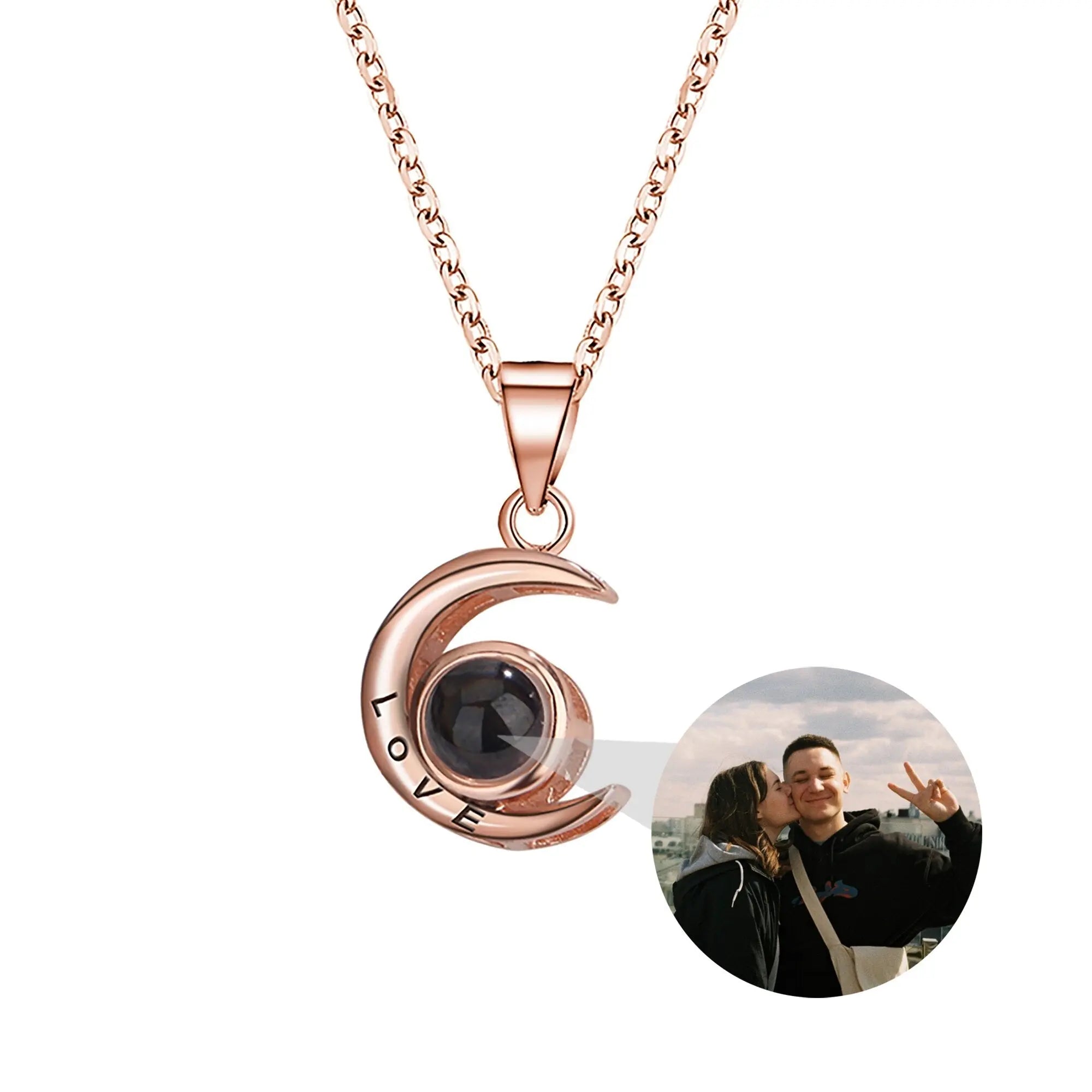 Custom Projection Photo Necklace Star Moon Necklace nowadaysfashion