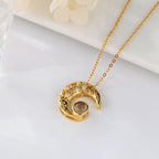 Custom Projection Photo Necklace Trendy Star Moon Necklace for Women Fashion Jewelry nowadaysfashion