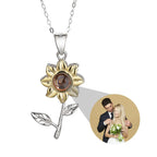Custom SunFlower Projection Necklace Personalized Lover Keepsake Jewelry nowadaysfashion